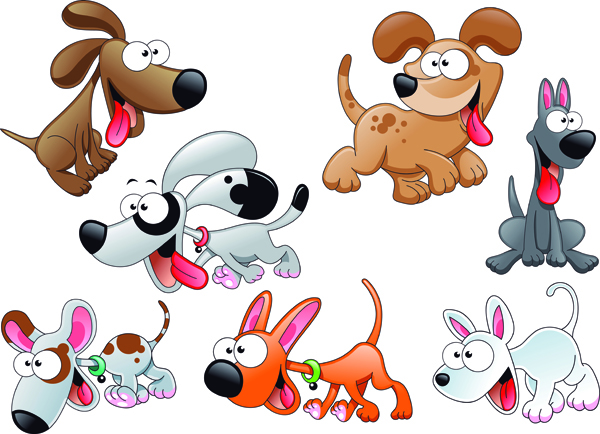 Download Vector cute cartoon dog Free Vector / 4Vector