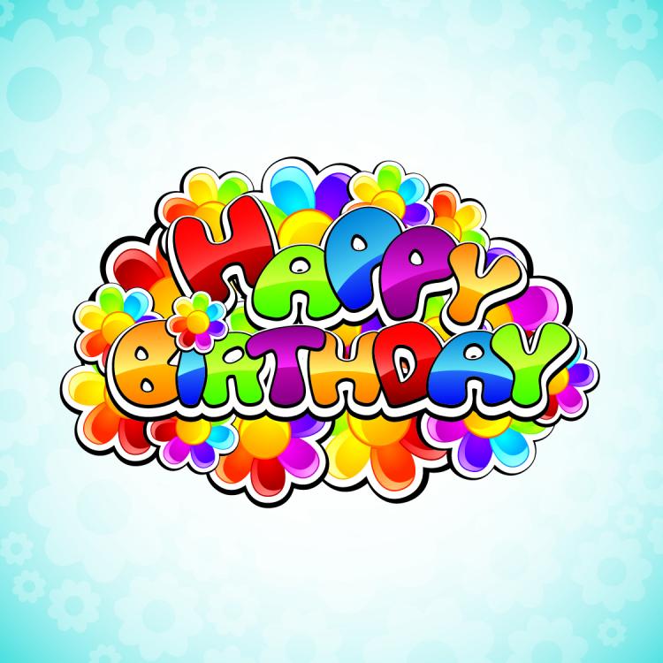 free vector Vector cute cartoon happy birthday