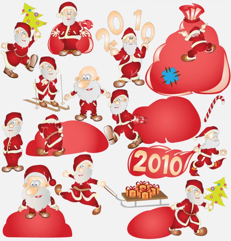 Vector cute santa claus 5758 Free Vector / 4Vector