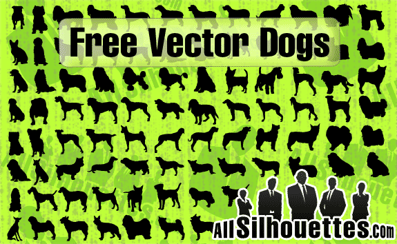 free vector Vector Dogs Silhouettes