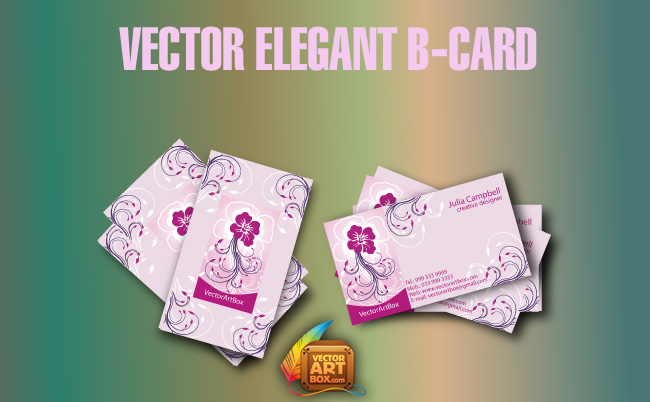free vector Vector Elegant B-card
