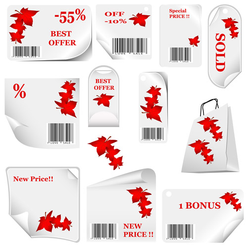 free vector Vector elements of discount sales fall
