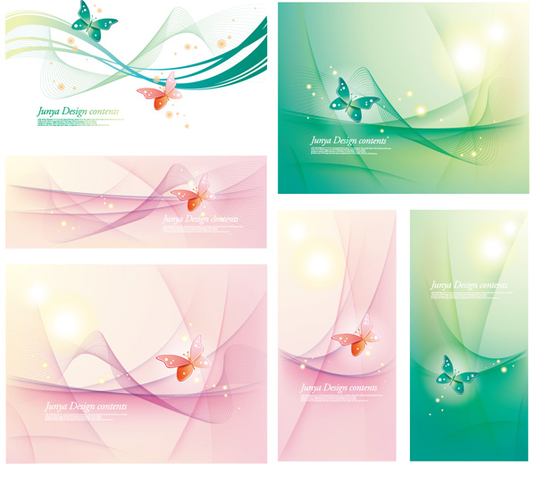 free vector Vector fantasy background with butterflies
