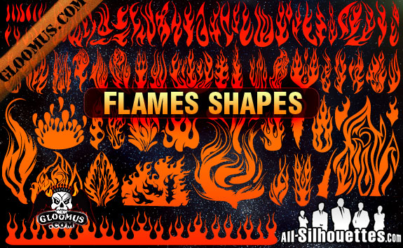 free vector Vector Flame Shapes