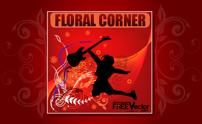 free vector Vector Floral Corner