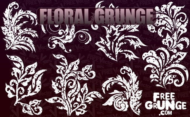 free vector Vector Floral Grunge