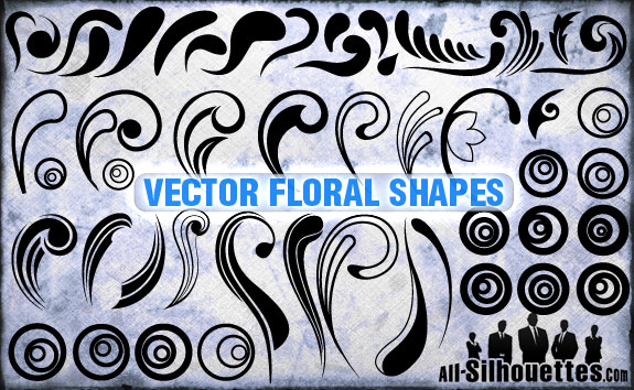 free vector Vector Floral Shapes