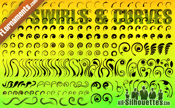 free vector Vector Floral Swirls