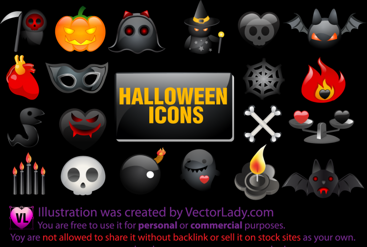 free vector Vector Halloween icons