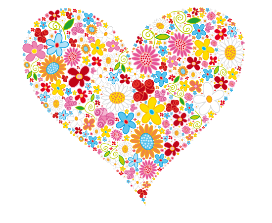 Download Heart Flowers (21494) Free AI, EPS, SVG Download / 4 Vector
