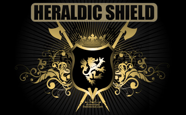 free vector Vector Heraldic Shield