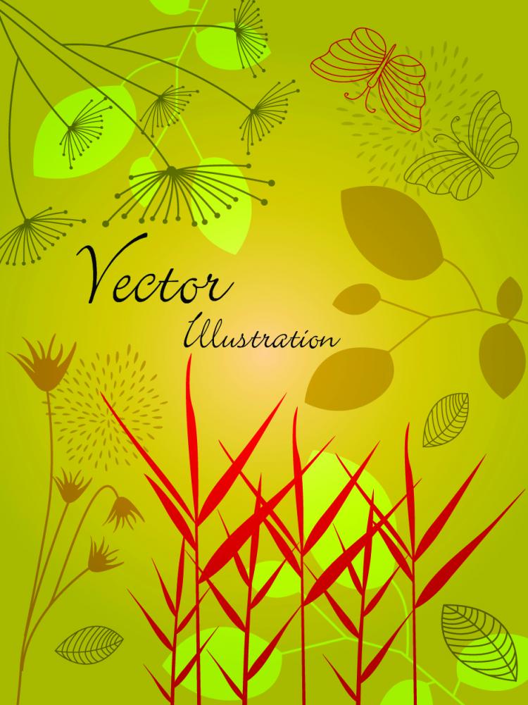 free vector Vector illustration of natural draft line 01 vector