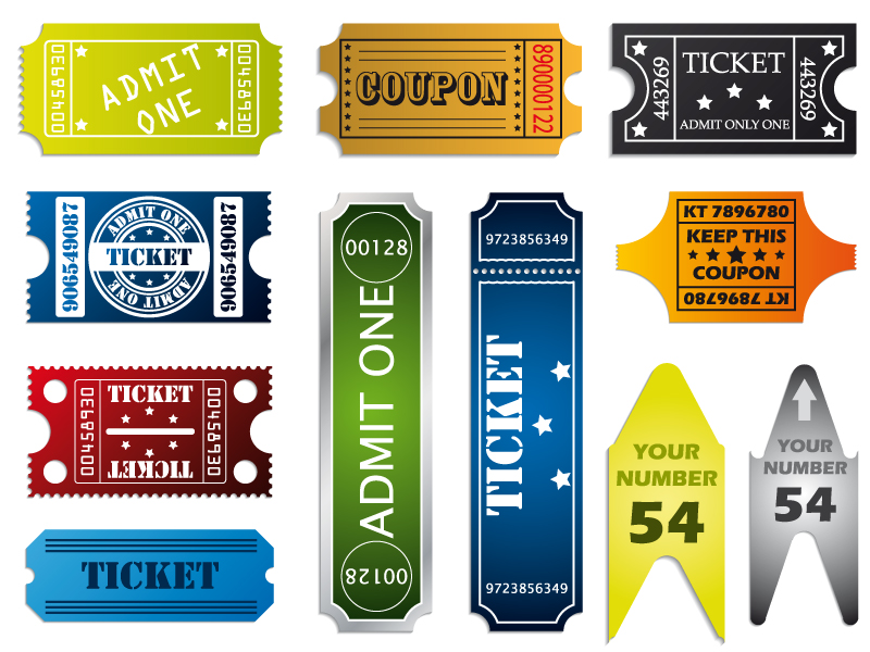 free vector Vector image label stubs