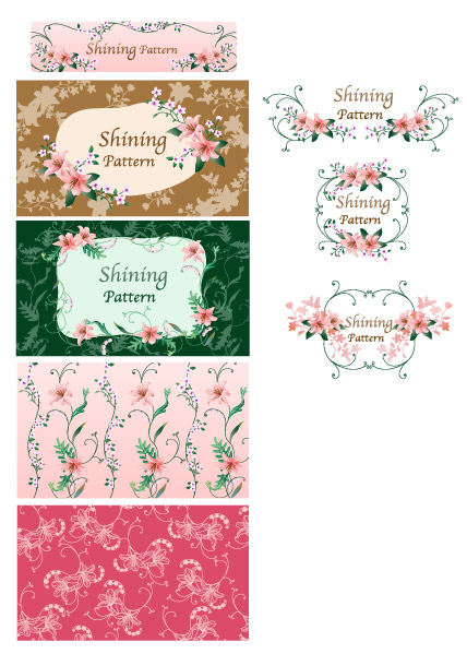 free vector Vector lace material Series-3