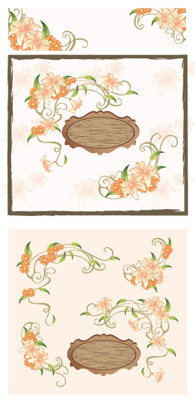 free vector Vector lace material Series-7