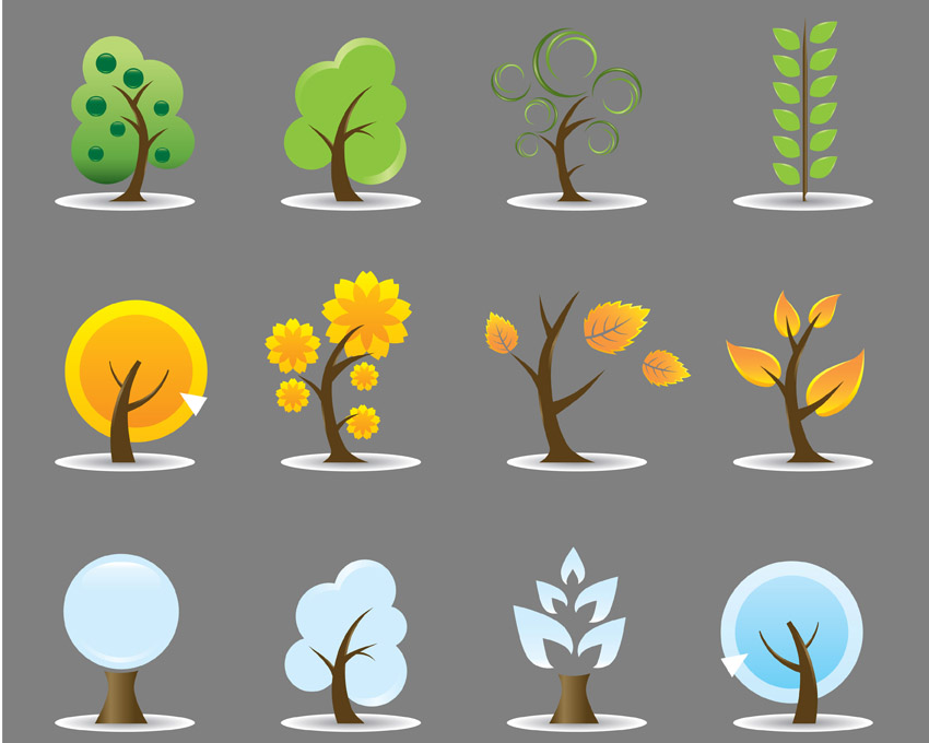 free vector Vector leaves of trees