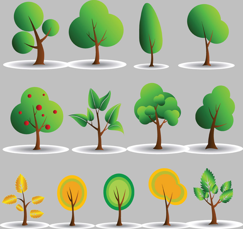free vector Vector leaves of trees