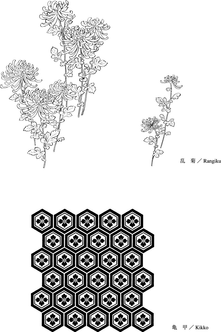 free vector Vector line drawing of flowers-39(Chrysanthemum, background)