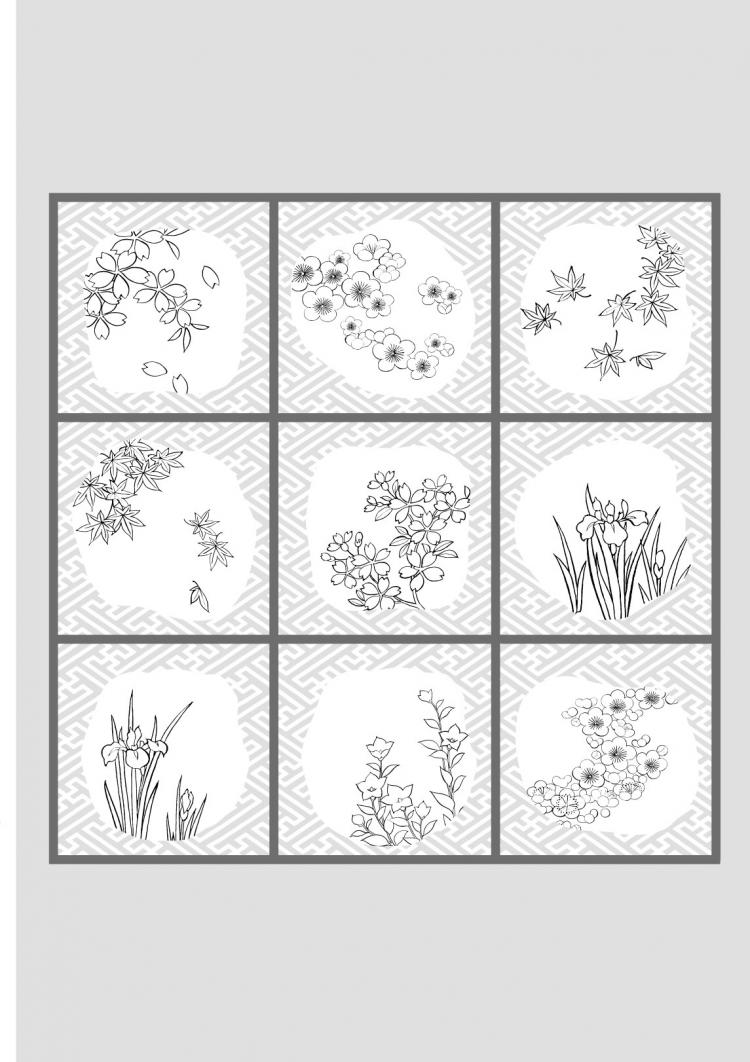 free vector Vector line drawing of flowers -50(dandelion, lily)