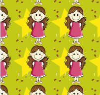 free vector Vector lovely cartoon tiled background material-2