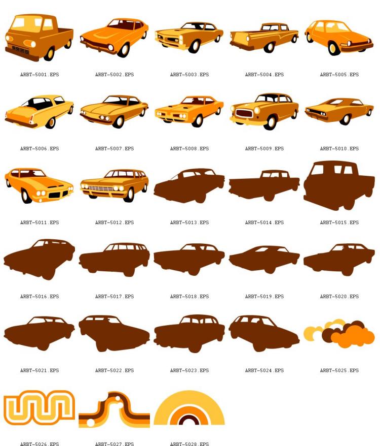 free vector Vector material elements of classic cars