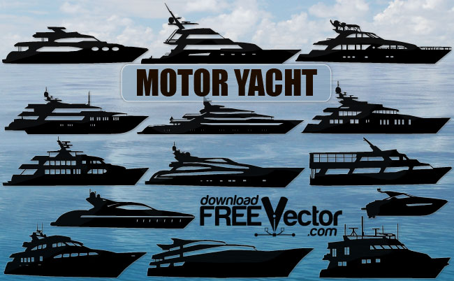 free vector Vector Motor Yacht