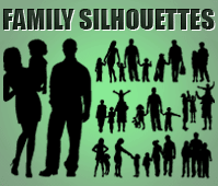 free vector Vector of Family Silhouettes