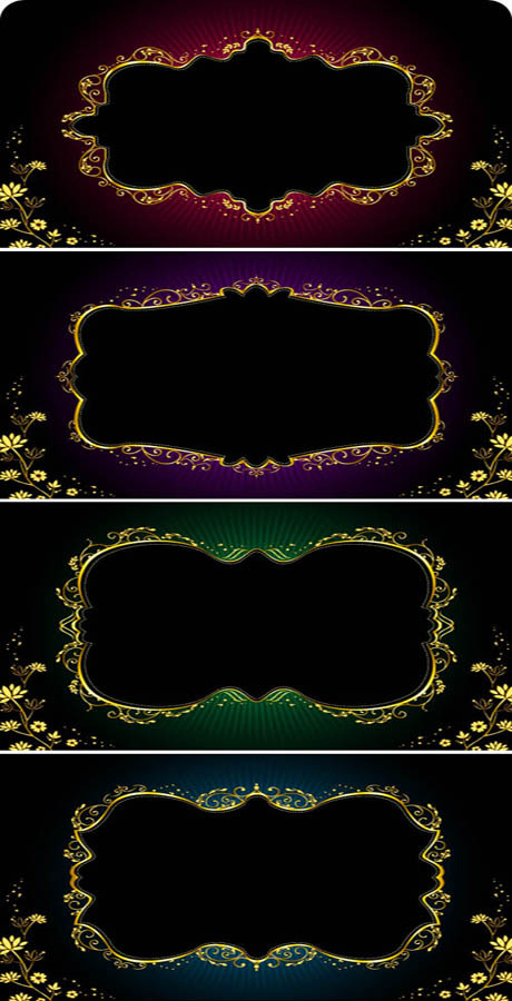 free vector Vector Ornate Gold Lace Material Vector