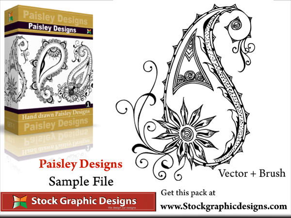 free vector Vector Paisley Designs