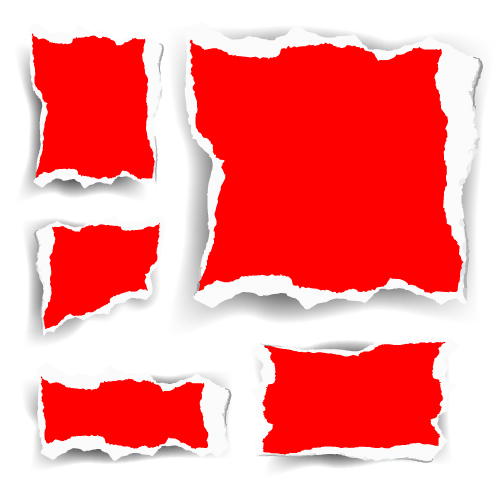 free vector Vector red shredded paper