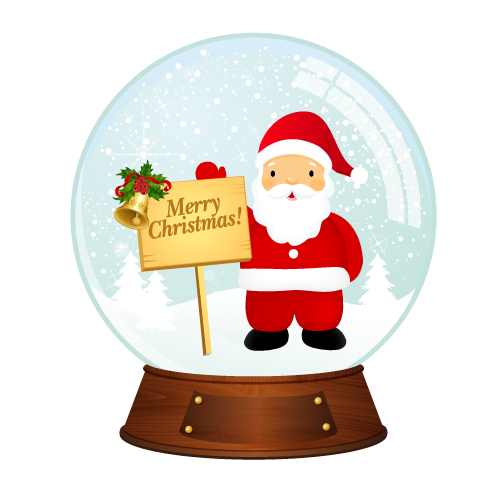 free vector Vector Santa Christmas Snowballs