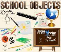 free vector Vector School Objects