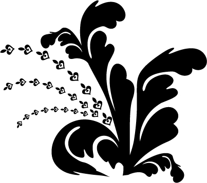 free vector Vector Silhouette Black And White Leaves Vector