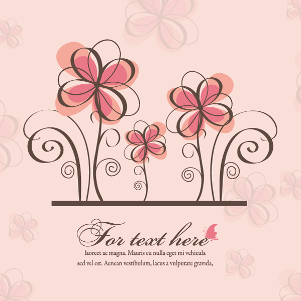 free vector Vector spring floral background