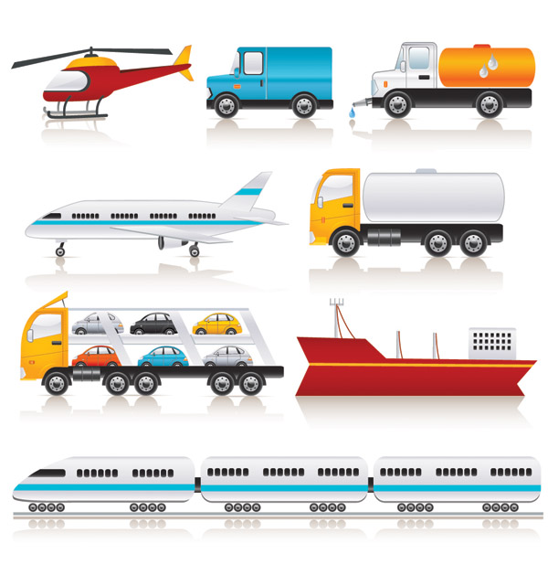free vector Vector Transport Vehicle Icons
