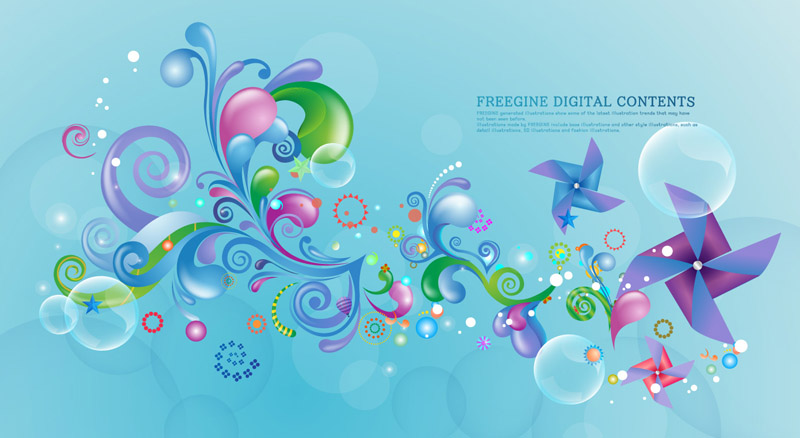 free vector Vector trend of colorful case series blue 5p