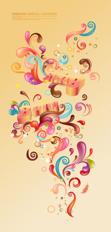 free vector Vector trend of colorful case series brown 5p
