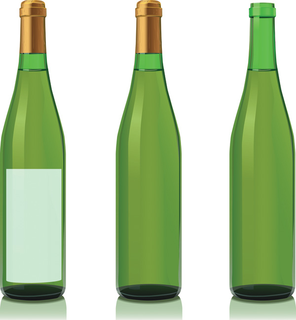 free vector Vector Wine And Champagne Bottles