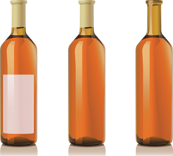 free vector Vector Wine And Champagne Bottles