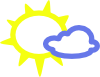 free vector Very Light Clouds And Sun  Weather Symbols clip art
