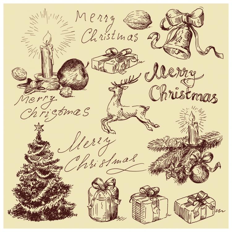 vintage christmas illustrations free download