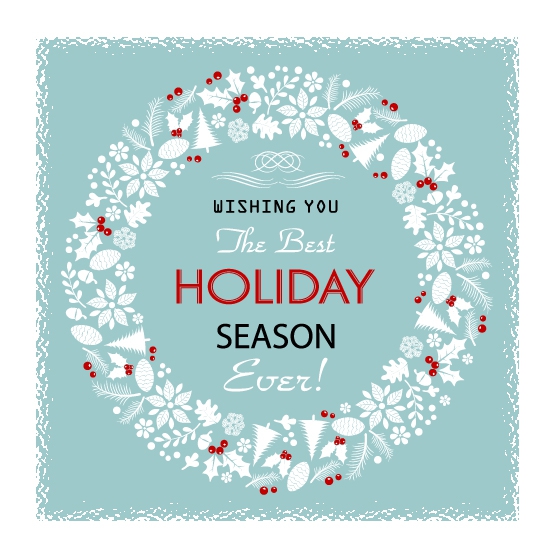 free vector Vintage holiday card