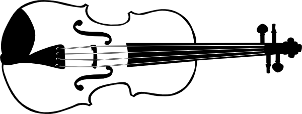 free vector Violin (b And W) clip art