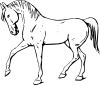 free vector Walking Horse Outline clip art