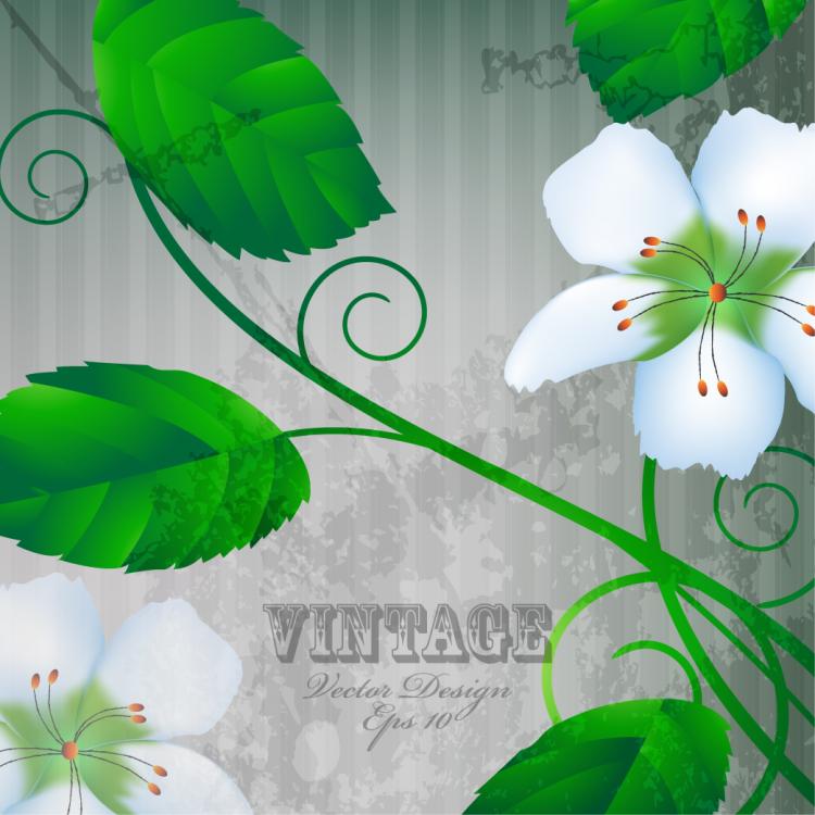 free vector Warm flowers background 05 vector
