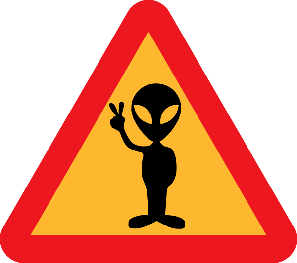 free vector Warning For Aliens clip art