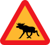 free vector Warning Moose Roadsign clip art