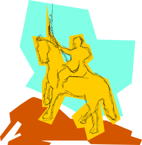 free vector Warrior On A Horse clip art