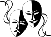 free vector Wasat Theatre Masks clip art