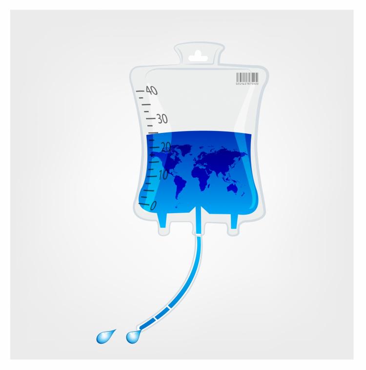 free vector Water world bag transfusion